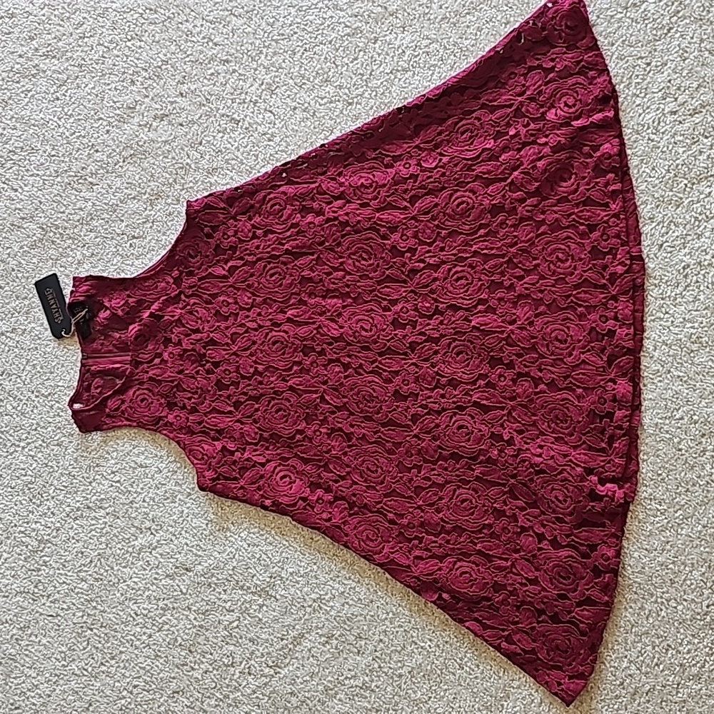 Burgundy Lace Dress